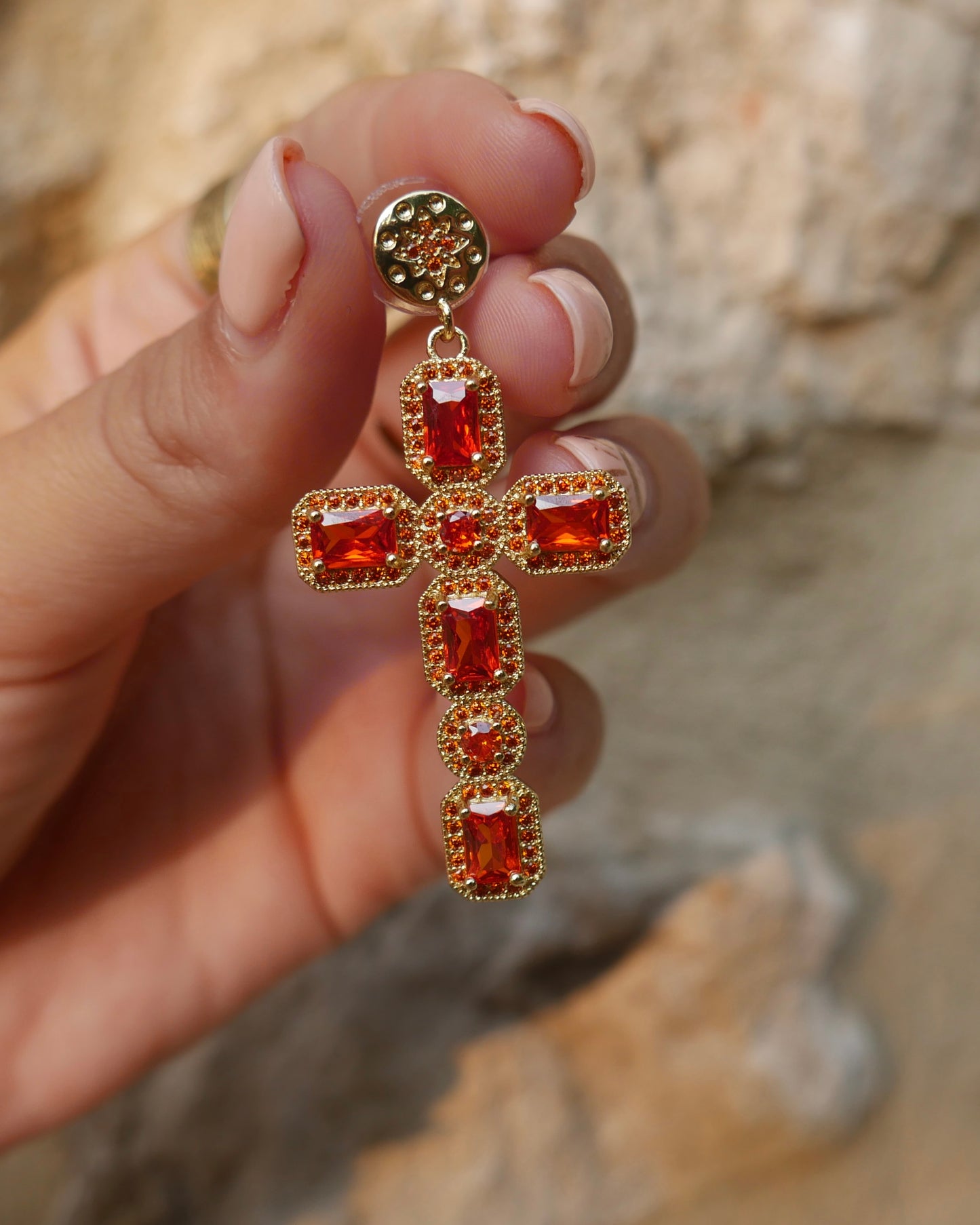 BOUCLES D'OREILLES | Laïa orange